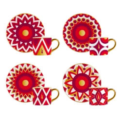 Set 4 Tazzine Rosse - Tombola