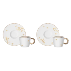 Set 2 Tazzine Perle - Oro Delle Api