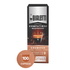 Kit 100 Capsule Cremoso In Alluminio Compatibili Nespresso