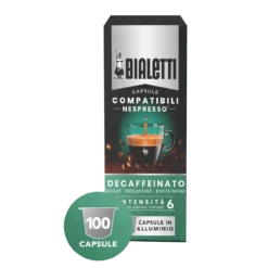 Kit 100 Capsule Decaffeinato In Alluminio Compatibili Nespresso