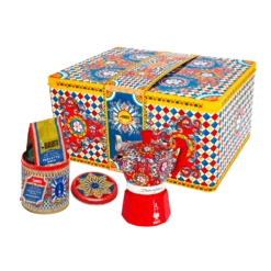 Set Moka Express Carretto Siciliano 3 Tz E Perfetto Moka Irresistibile -Bialetti 3 dg set caffe