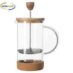 CAFFETTIERA A PISTONE IN VETRO E BAMBOO 60 CL