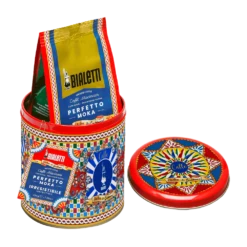 Set Moka Express Carretto Siciliano 3 Tz E Perfetto Moka Irresistibile -Bialetti 7 latta d ridotto