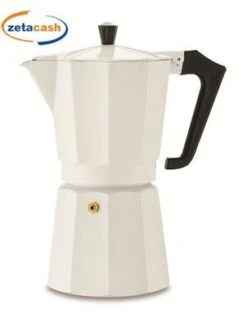 CAFFETTIERA IN ALLUMINIO BIANCA 14 TAZZE PEZZETTI