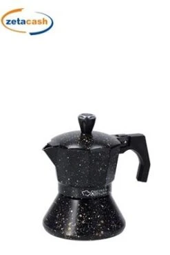 CAFFETTIERA ALLUMINIO PER INDUZIONE 3 TAZZE NERA