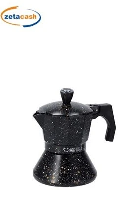 CAFFETTIERA ALLUMINIO PER INDUZIONE 3 TAZZE NERA 3 CAFFETTIERA ALLUMINIO PER INDUZIONE 3 TAZZE NERA