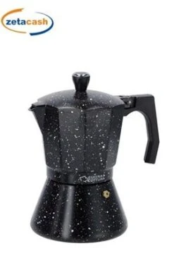 CAFFETTIERA ALLUMINIO PER INDUZIONE 9 TAZZE NERA