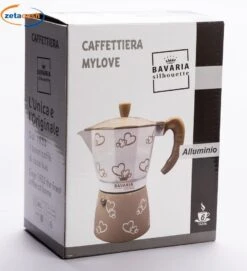 CAFFETTIERA 1 TAZZA IN ALLUMINIO MY LOVE BAVARIA
