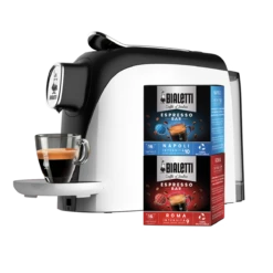Mignon Bianco Ottico - Macchina Da Caffè Espresso Con 2 Box Di Capsule